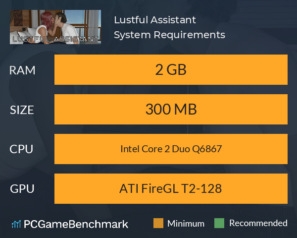 Lustful Assistant System Requirements PC Graph - Can I Run Lustful Assistant Lustful Assistant System Requirements PC Graph - Can I Run Lustful Assistant