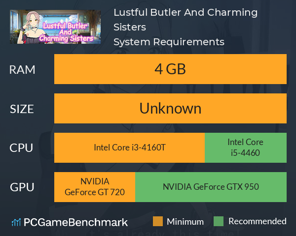 Lustful Butler And Charming Sisters System Requirements PC Graph - Can I Run Lustful Butler And Charming Sisters Lustful Butler And Charming Sisters System Requirements PC Graph - Can I Run Lustful Butler And Charming Sisters