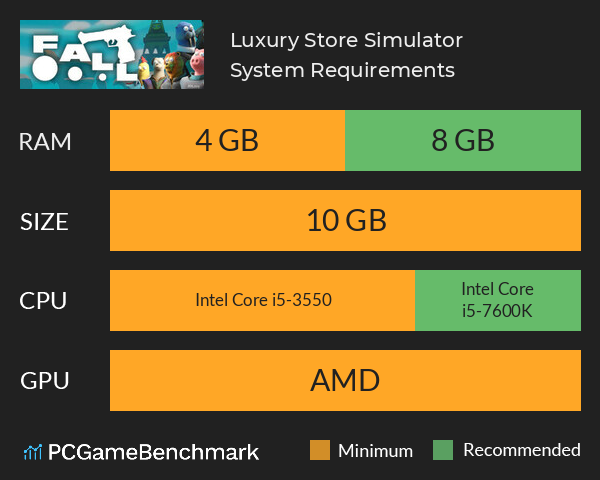 Luxury Store Simulator System Requirements PC Graph - Can I Run Luxury Store Simulator Luxury Store Simulator System Requirements PC Graph - Can I Run Luxury Store Simulator