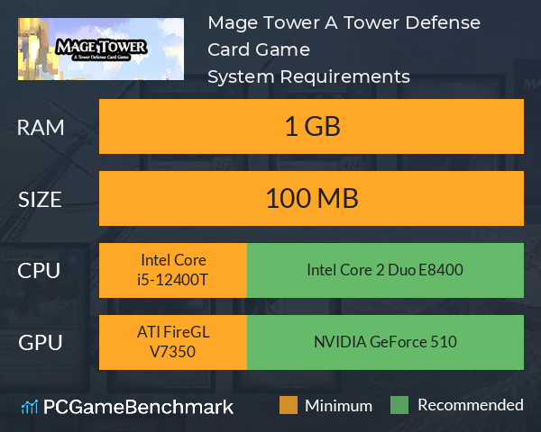 Mage Tower, A Tower Defense Card Game System Requirements PC Graph - Can I Run Mage Tower, A Tower Defense Card Game Mage Tower, A Tower Defense Card Game System Requirements PC Graph - Can I Run Mage Tower, A Tower Defense Card Game