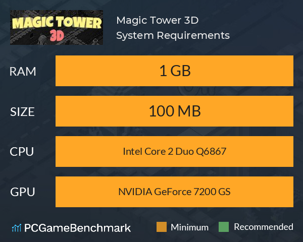 Magic Tower 3D System Requirements PC Graph - Can I Run Magic Tower 3D Magic Tower 3D System Requirements PC Graph - Can I Run Magic Tower 3D