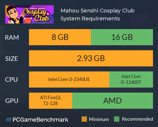 Mahou Senshi Cosplay Club System Requirements PC Graph - Can I Run Mahou Senshi Cosplay Club