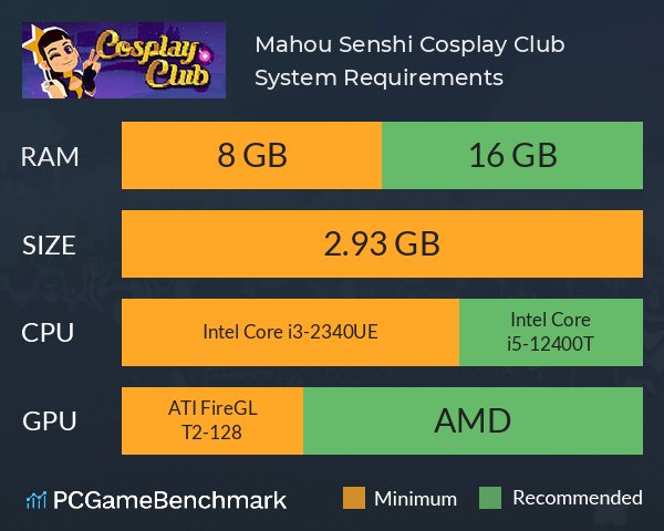 Mahou Senshi Cosplay Club System Requirements PC Graph - Can I Run Mahou Senshi Cosplay Club