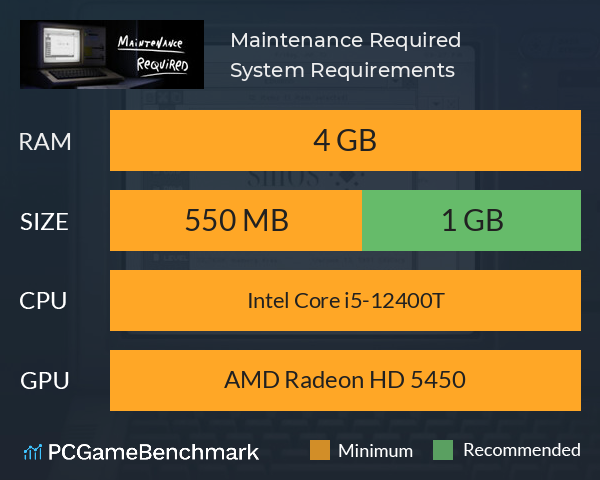 Maintenance Required System Requirements PC Graph - Can I Run Maintenance Required Maintenance Required System Requirements PC Graph - Can I Run Maintenance Required