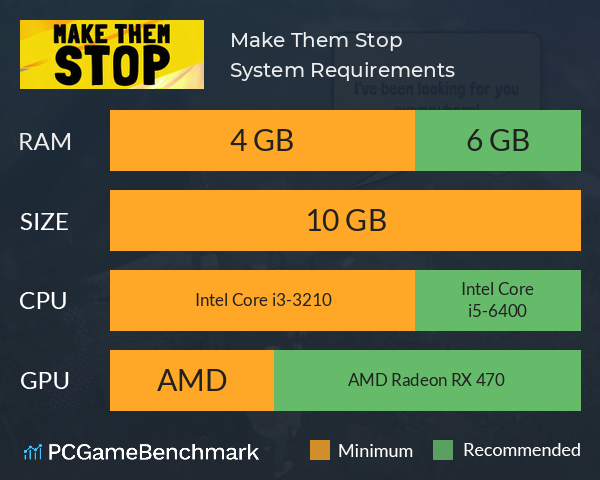 Make Them Stop System Requirements PC Graph - Can I Run Make Them Stop Make Them Stop System Requirements PC Graph - Can I Run Make Them Stop