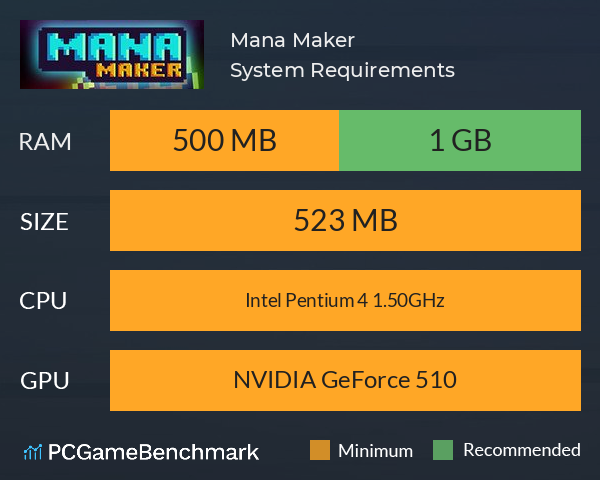 Mana Maker System Requirements PC Graph - Can I Run Mana Maker
