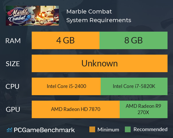 Marble Combat System Requirements PC Graph - Can I Run Marble Combat Marble Combat System Requirements PC Graph - Can I Run Marble Combat