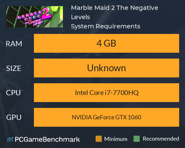 Marble Maid 2: The Negative Levels System Requirements PC Graph - Can I Run Marble Maid 2: The Negative Levels Marble Maid 2: The Negative Levels System Requirements PC Graph - Can I Run Marble Maid 2: The Negative Levels