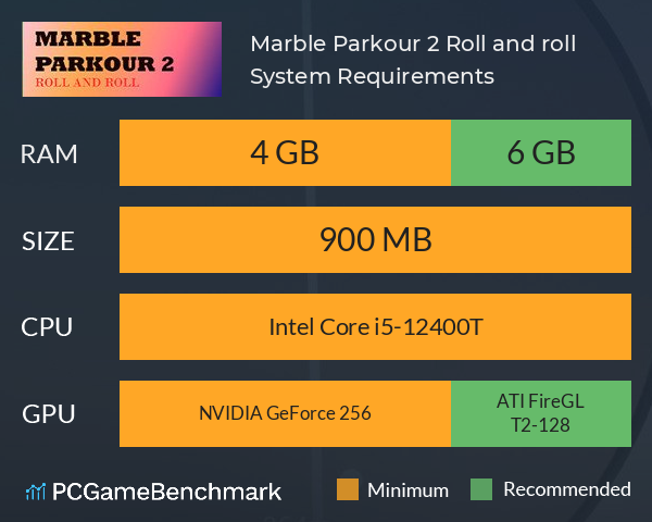 Marble Parkour 2: Roll and roll System Requirements PC Graph - Can I Run Marble Parkour 2: Roll and roll Marble Parkour 2: Roll and roll System Requirements PC Graph - Can I Run Marble Parkour 2: Roll and roll