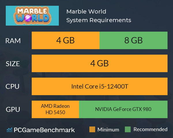 Marble World System Requirements PC Graph - Can I Run Marble World Marble World System Requirements PC Graph - Can I Run Marble World