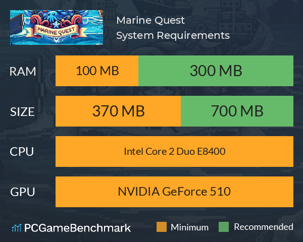 Marine Quest System Requirements PC Graph - Can I Run Marine Quest Marine Quest System Requirements PC Graph - Can I Run Marine Quest