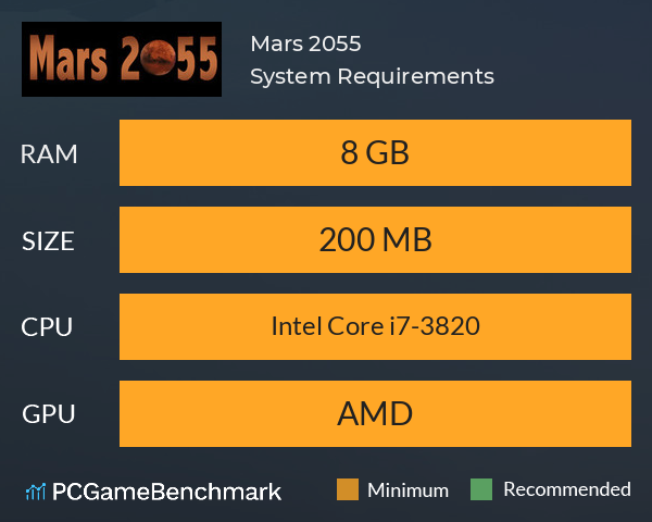 Mars 2055 System Requirements PC Graph - Can I Run Mars 2055 Mars 2055 System Requirements PC Graph - Can I Run Mars 2055