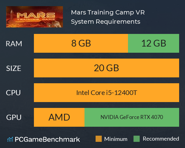 Mars Training Camp VR System Requirements PC Graph - Can I Run Mars Training Camp VR Mars Training Camp VR System Requirements PC Graph - Can I Run Mars Training Camp VR
