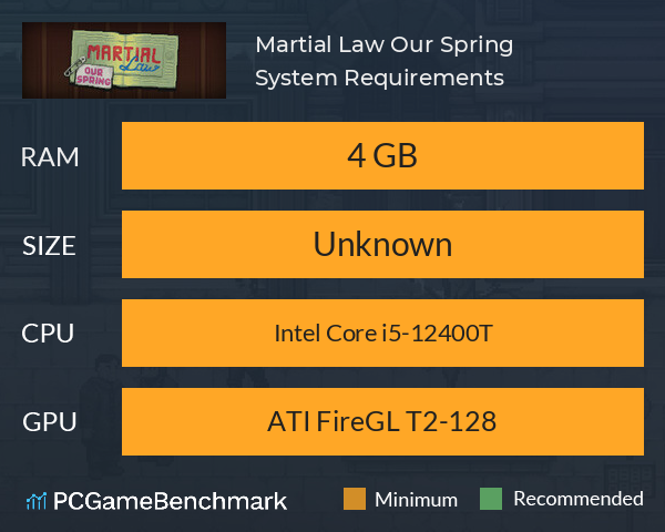 Martial Law: Our Spring System Requirements PC Graph - Can I Run Martial Law: Our Spring Martial Law: Our Spring System Requirements PC Graph - Can I Run Martial Law: Our Spring