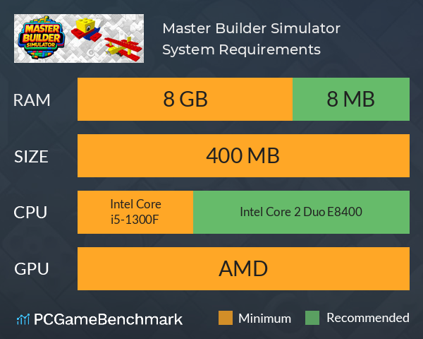 Master Builder Simulator System Requirements PC Graph - Can I Run Master Builder Simulator