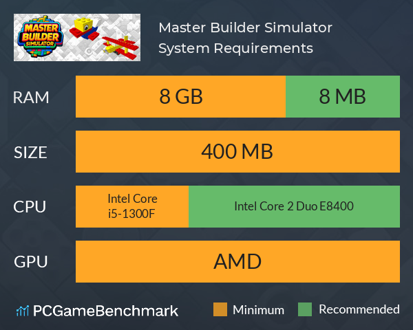 Master Builder Simulator System Requirements PC Graph - Can I Run Master Builder Simulator Master Builder Simulator System Requirements PC Graph - Can I Run Master Builder Simulator