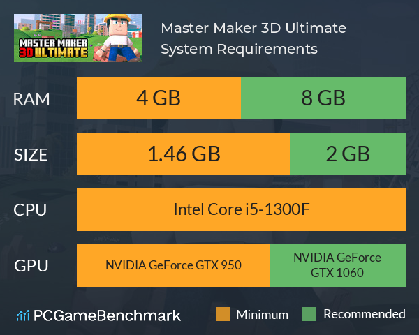 Master Maker 3D Ultimate System Requirements PC Graph - Can I Run Master Maker 3D Ultimate Master Maker 3D Ultimate System Requirements PC Graph - Can I Run Master Maker 3D Ultimate