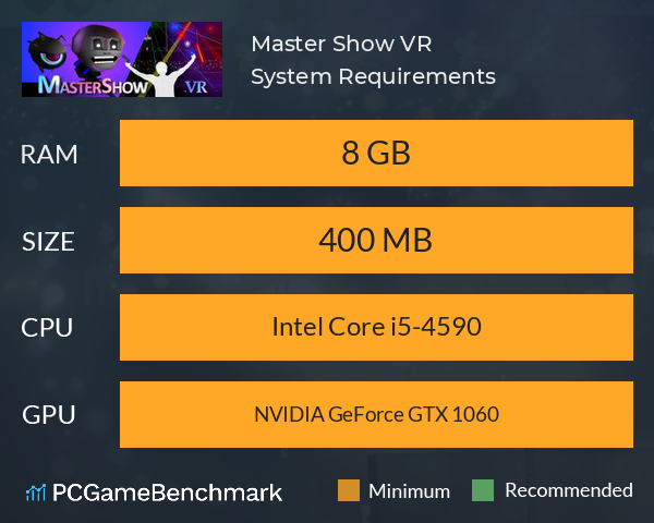 Master Show VR System Requirements PC Graph - Can I Run Master Show VR Master Show VR System Requirements PC Graph - Can I Run Master Show VR