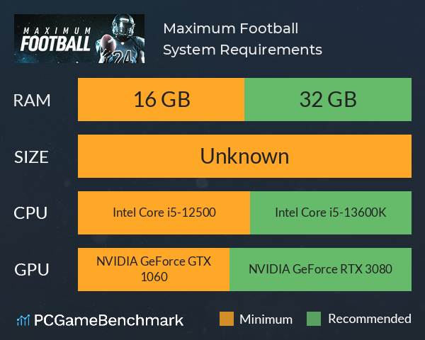 Maximum Football System Requirements PC Graph - Can I Run Maximum Football