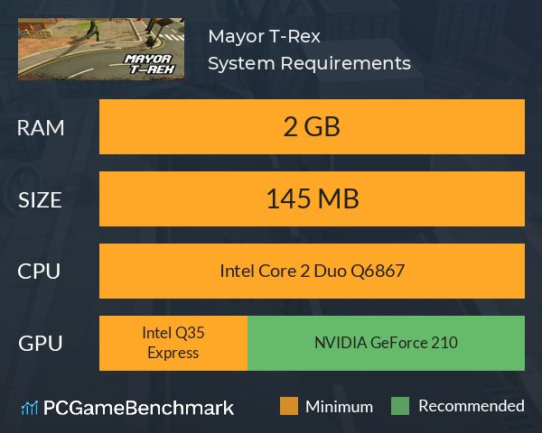 Mayor T-Rex System Requirements PC Graph - Can I Run Mayor T-Rex Mayor T-Rex System Requirements PC Graph - Can I Run Mayor T-Rex