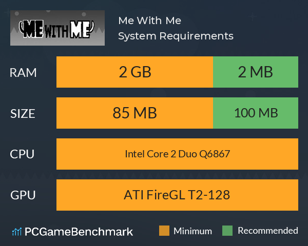 Me With Me System Requirements PC Graph - Can I Run Me With Me