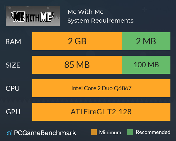 Me With Me System Requirements PC Graph - Can I Run Me With Me Me With Me System Requirements PC Graph - Can I Run Me With Me