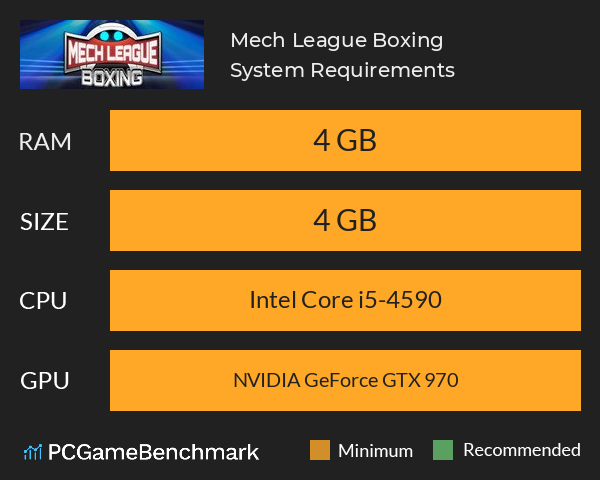 Mech League Boxing System Requirements PC Graph - Can I Run Mech League Boxing Mech League Boxing System Requirements PC Graph - Can I Run Mech League Boxing