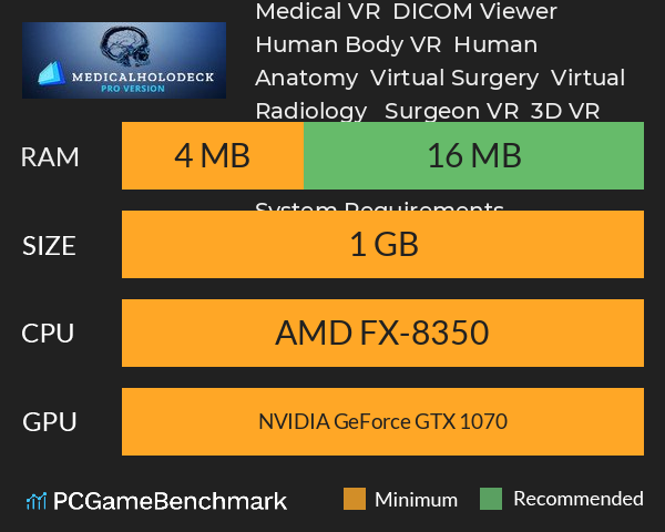 MEDICALHOLODECK PRO FREE TRIAL | FULL FEATURES FOR 30 DAYS | Medical Virtual Reality | Medical VR | DICOM Viewer | Human Body VR | Human Anatomy | Virtual Surgery | Virtual Radiology | Surgeon VR | 3D VR | Human Organs | Health | Healthcare | Nurse VR System Requirements PC Graph - Can I Run MEDICALHOLODECK PRO FREE TRIAL | FULL FEATURES FOR 30 DAYS | Medical Virtual Reality | Medical VR | DICOM Viewer | Human Body VR | Human Anatomy | Virtual Surgery | Virtual Radiology | Surgeon VR | 3D VR | Human Organs | Health | Healthcare | Nurse VR MEDICALHOLODECK PRO FREE TRIAL | FULL FEATURES FOR 30 DAYS | Medical Virtual Reality | Medical VR | DICOM Viewer | Human Body VR | Human Anatomy | Virtual Surgery | Virtual Radiology | Surgeon VR | 3D VR | Human Organs | Health | Healthcare | Nurse VR System Requirements PC Graph - Can I Run MEDICALHOLODECK PRO FREE TRIAL | FULL FEATURES FOR 30 DAYS | Medical Virtual Reality | Medical VR | DICOM Viewer | Human Body VR | Human Anatomy | Virtual Surgery | Virtual Radiology | Surgeon VR | 3D VR | Human Organs | Health | Healthcare | Nurse VR