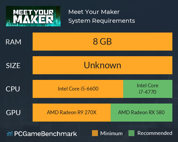 Meet Your Maker System Requirements PC Graph - Can I Run Meet Your Maker