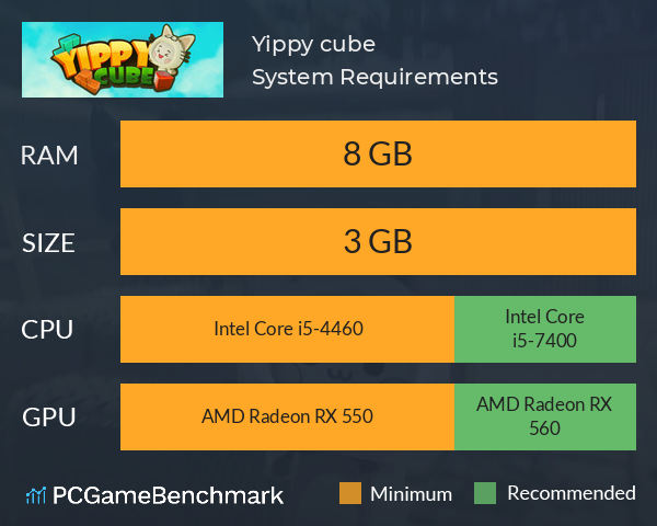 萌宠方块派对 Yippy cube System Requirements PC Graph - Can I Run 萌宠方块派对 Yippy cube