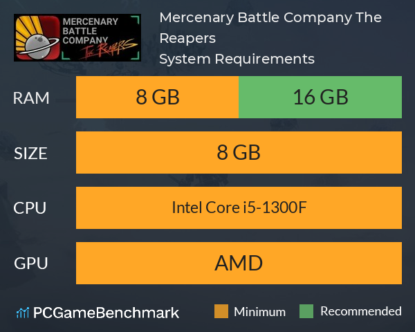 Mercenary Battle Company: The Reapers System Requirements PC Graph - Can I Run Mercenary Battle Company: The Reapers Mercenary Battle Company: The Reapers System Requirements PC Graph - Can I Run Mercenary Battle Company: The Reapers