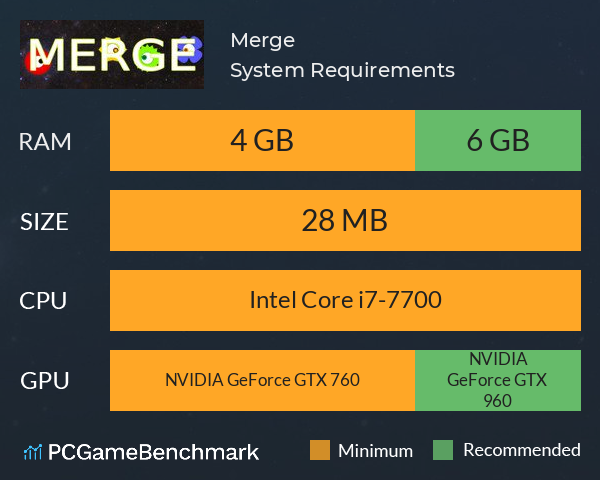 Merge System Requirements PC Graph - Can I Run Merge Merge System Requirements PC Graph - Can I Run Merge