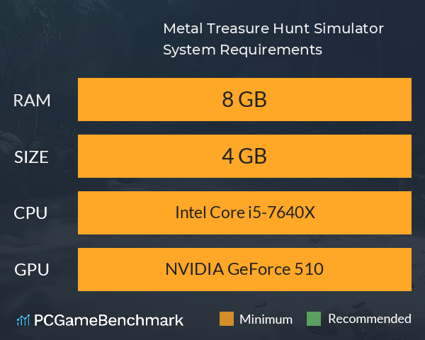 Metal Treasure Hunt Simulator System Requirements PC Graph - Can I Run Metal Treasure Hunt Simulator Metal Treasure Hunt Simulator System Requirements PC Graph - Can I Run Metal Treasure Hunt Simulator