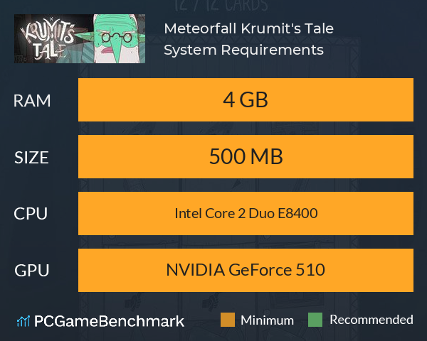Meteorfall: Krumit's Tale System Requirements PC Graph - Can I Run Meteorfall: Krumit's Tale