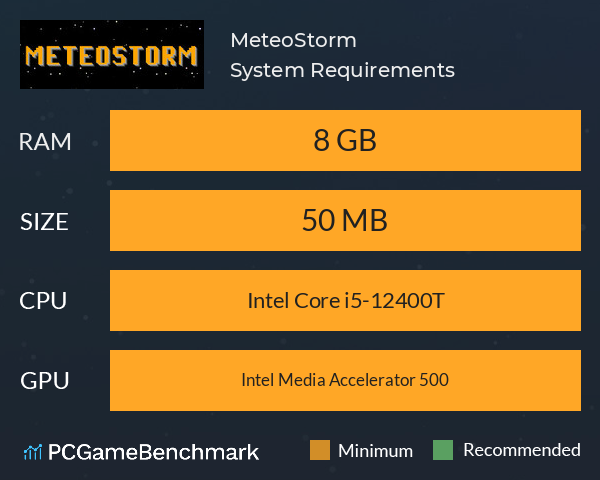 MeteoStorm System Requirements PC Graph - Can I Run MeteoStorm MeteoStorm System Requirements PC Graph - Can I Run MeteoStorm