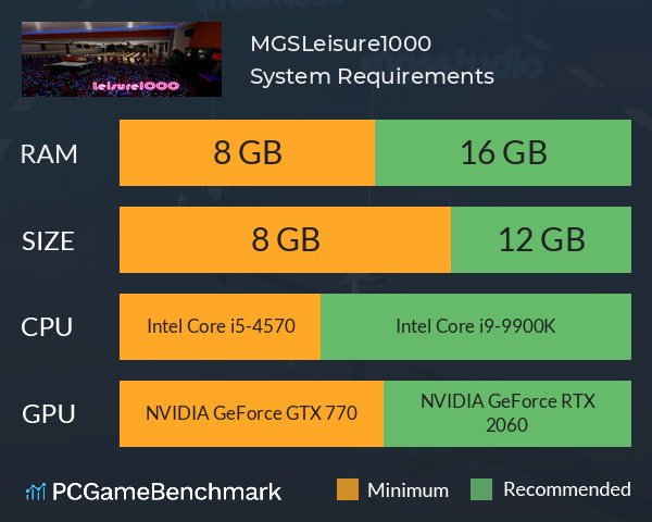 MGSLeisure1000 System Requirements PC Graph - Can I Run MGSLeisure1000 MGSLeisure1000 System Requirements PC Graph - Can I Run MGSLeisure1000