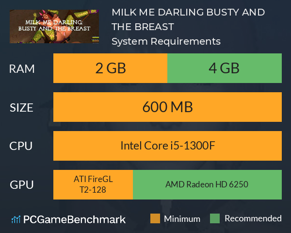 MILK ME DARLING: BUSTY AND THE BREAST System Requirements PC Graph - Can I Run MILK ME DARLING: BUSTY AND THE BREAST MILK ME DARLING: BUSTY AND THE BREAST System Requirements PC Graph - Can I Run MILK ME DARLING: BUSTY AND THE BREAST