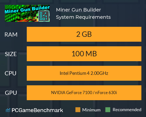 Miner Gun Builder System Requirements PC Graph - Can I Run Miner Gun Builder Miner Gun Builder System Requirements PC Graph - Can I Run Miner Gun Builder