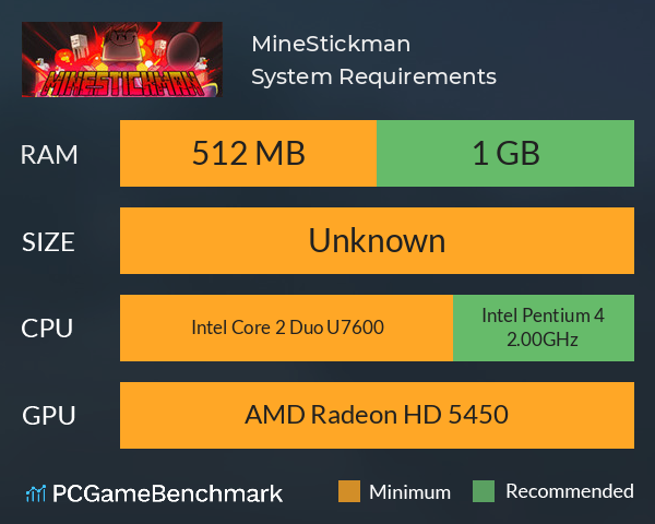 MineStickman System Requirements PC Graph - Can I Run MineStickman