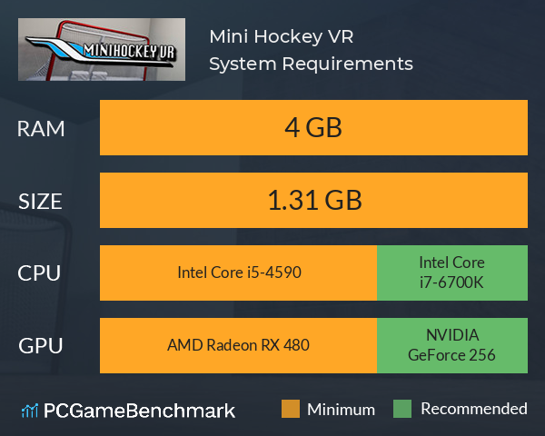 Mini Hockey VR System Requirements PC Graph - Can I Run Mini Hockey VR Mini Hockey VR System Requirements PC Graph - Can I Run Mini Hockey VR