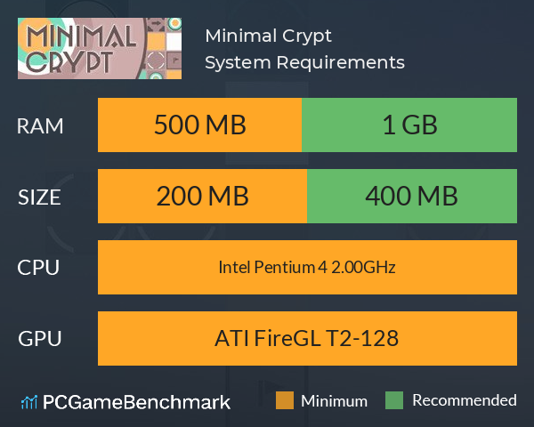 Minimal Crypt System Requirements PC Graph - Can I Run Minimal Crypt Minimal Crypt System Requirements PC Graph - Can I Run Minimal Crypt