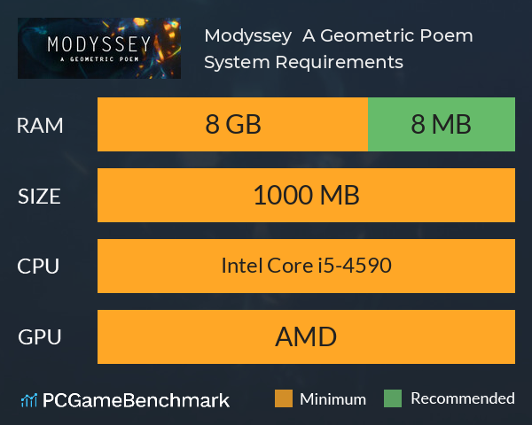 Modyssey – A Geometric Poem System Requirements PC Graph - Can I Run Modyssey – A Geometric Poem Modyssey – A Geometric Poem System Requirements PC Graph - Can I Run Modyssey – A Geometric Poem