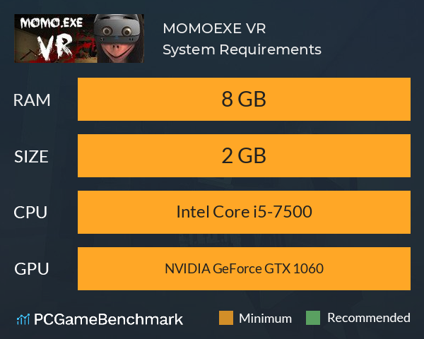 MOMO.EXE VR System Requirements PC Graph - Can I Run MOMO.EXE VR