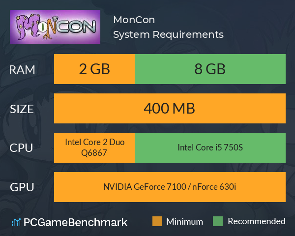 MonCon System Requirements PC Graph - Can I Run MonCon
