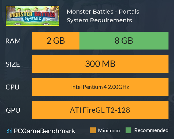 Monster Battles - Portals System Requirements PC Graph - Can I Run Monster Battles - Portals