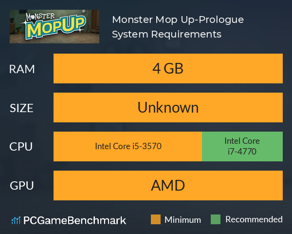 Monster Mop Up-Prologue System Requirements PC Graph - Can I Run Monster Mop Up-Prologue Monster Mop Up-Prologue System Requirements PC Graph - Can I Run Monster Mop Up-Prologue