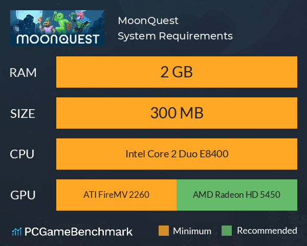 MoonQuest System Requirements PC Graph - Can I Run MoonQuest MoonQuest System Requirements PC Graph - Can I Run MoonQuest