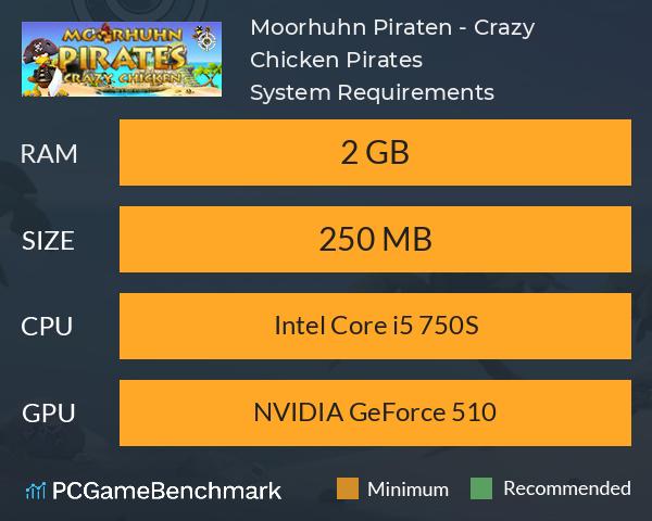 Moorhuhn Piraten - Crazy Chicken Pirates System Requirements PC Graph - Can I Run Moorhuhn Piraten - Crazy Chicken Pirates Moorhuhn Piraten - Crazy Chicken Pirates System Requirements PC Graph - Can I Run Moorhuhn Piraten - Crazy Chicken Pirates