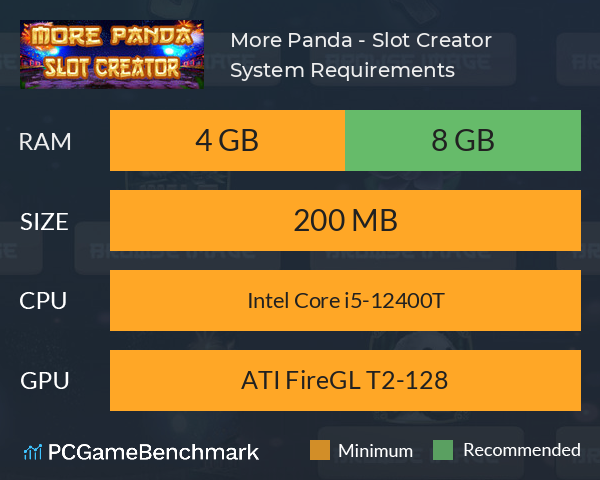 More Panda - Slot Creator System Requirements PC Graph - Can I Run More Panda - Slot Creator More Panda - Slot Creator System Requirements PC Graph - Can I Run More Panda - Slot Creator