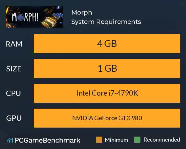 Morph! System Requirements PC Graph - Can I Run Morph!